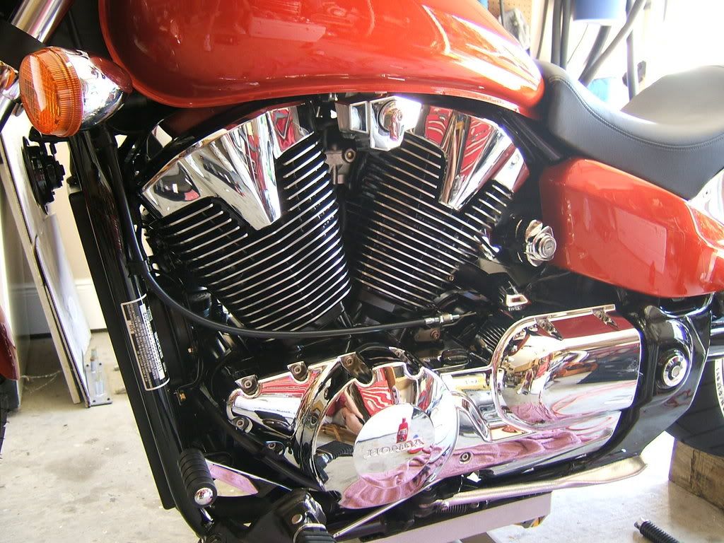 Painting Engine/Polishing fins Honda VTX Forum