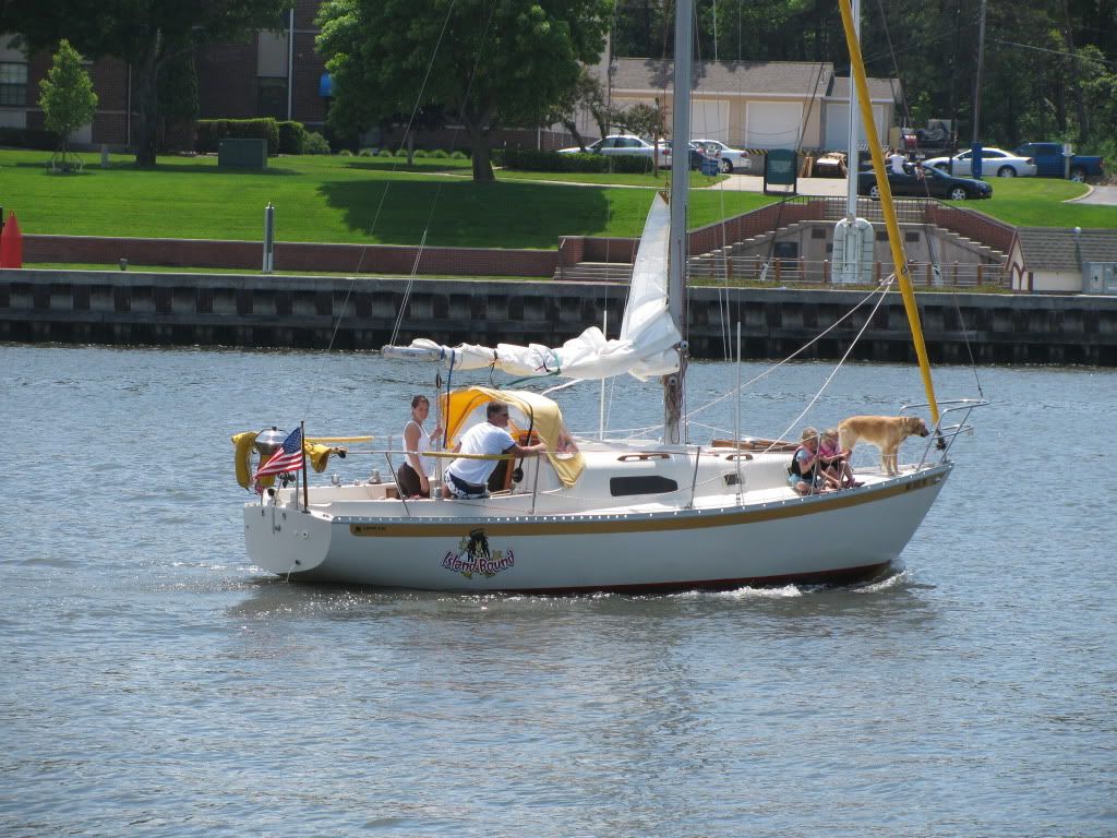 Heading out the channel to the big lake