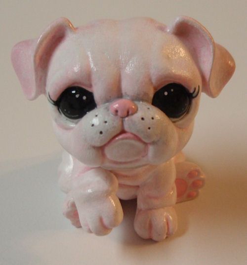 Custom Breast Cancer Awareness Bulldog~by Judy  The 