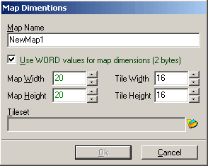Map Dimensions Dialog