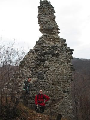Lava i Goran na Lipovec gradu; photo by Lina