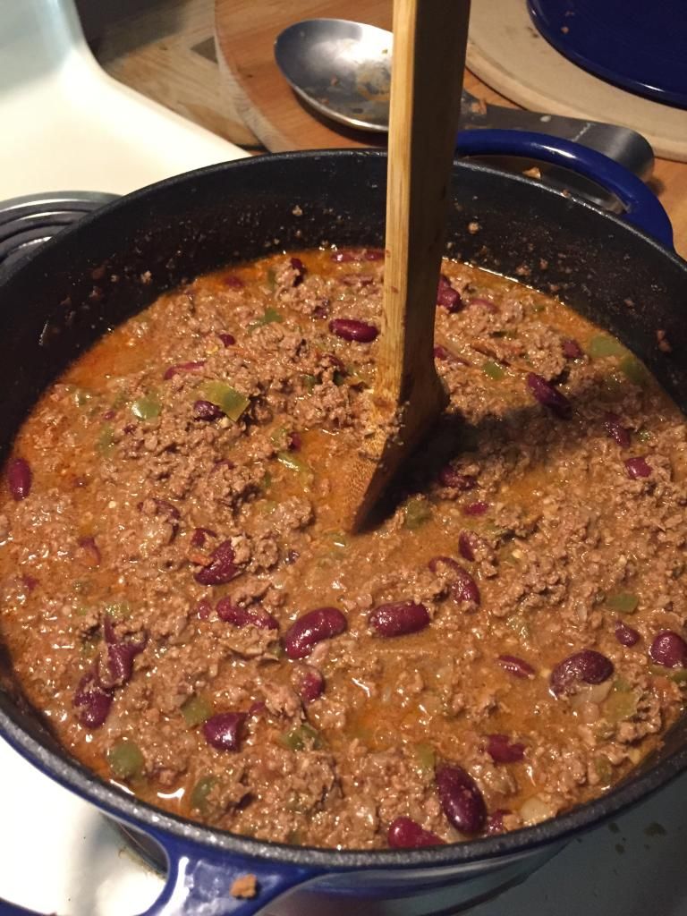 I'm going back to my Yankee roots I'm making chili with beans