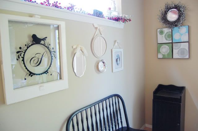 Trey and Lucy: doily wall art/a wreath around the clock