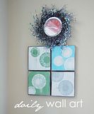 doily wall art/a wreath around the clock