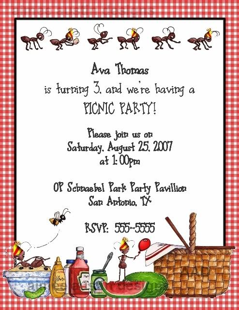 Picnic Party: Picnic Party Invitations