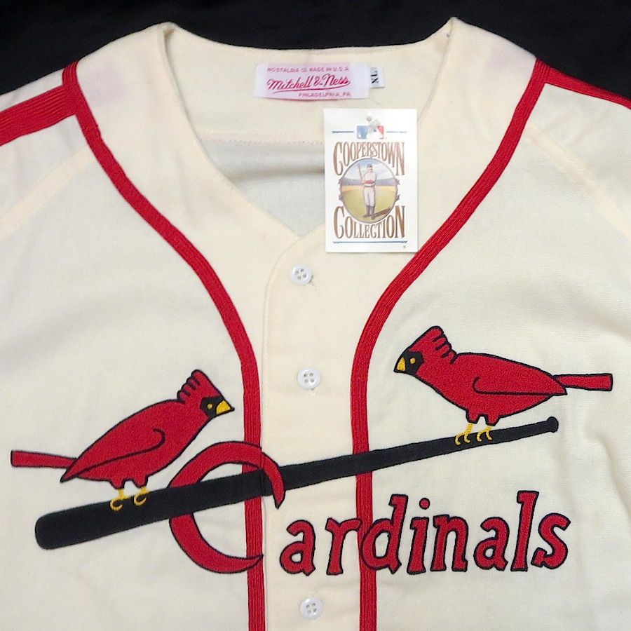STAN MUSIAL 1944 St Louis Cardinals MITCHELL & NESS Vtg WOOL FLANNEL JERSEY ~ XL | eBay