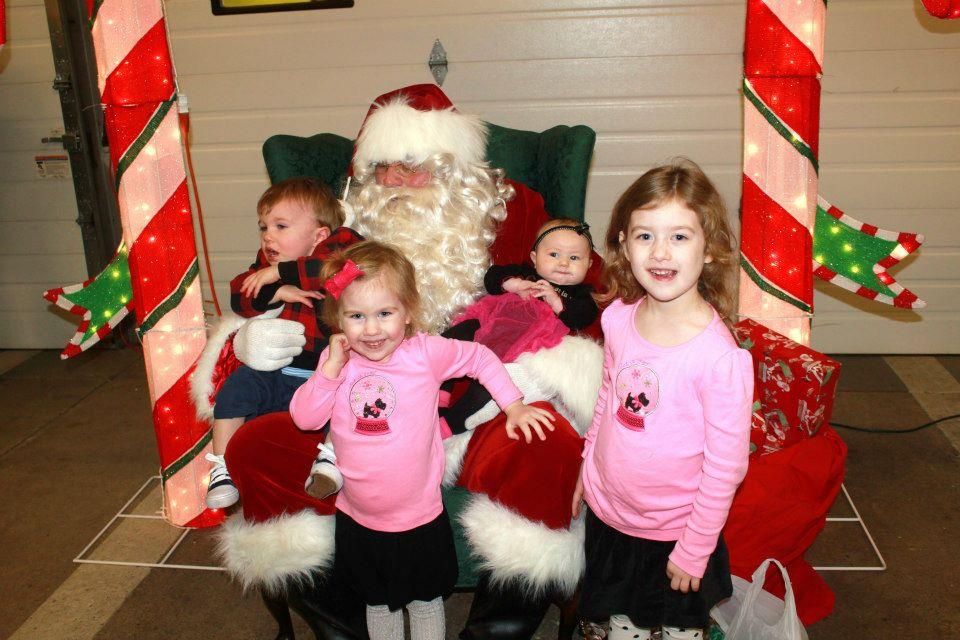 Cousins with Santa