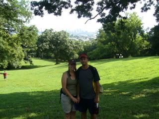 Water Works hole 1, KC in the distance