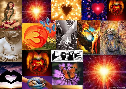 peace and love collage. peace