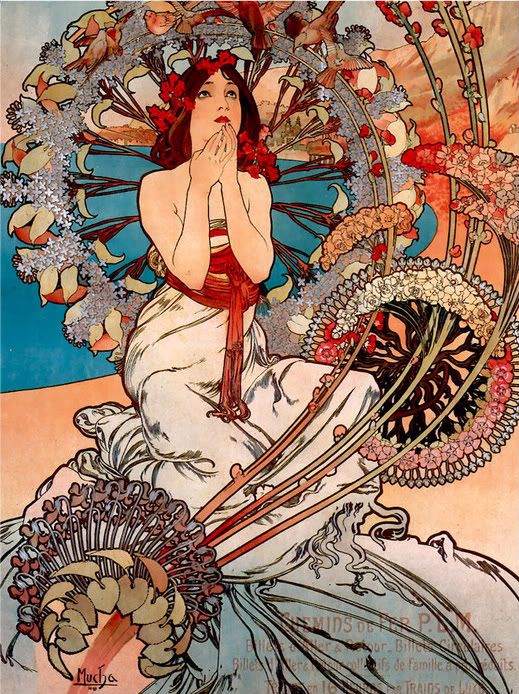 alphonse mucha tattoo. this Alphonse Mucha piece
