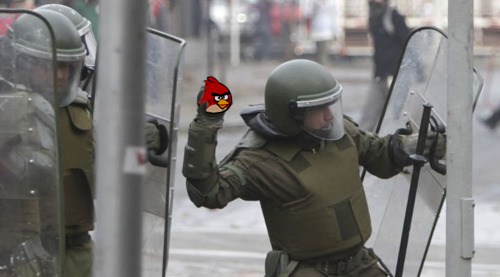 Carabineros y Angry Birds