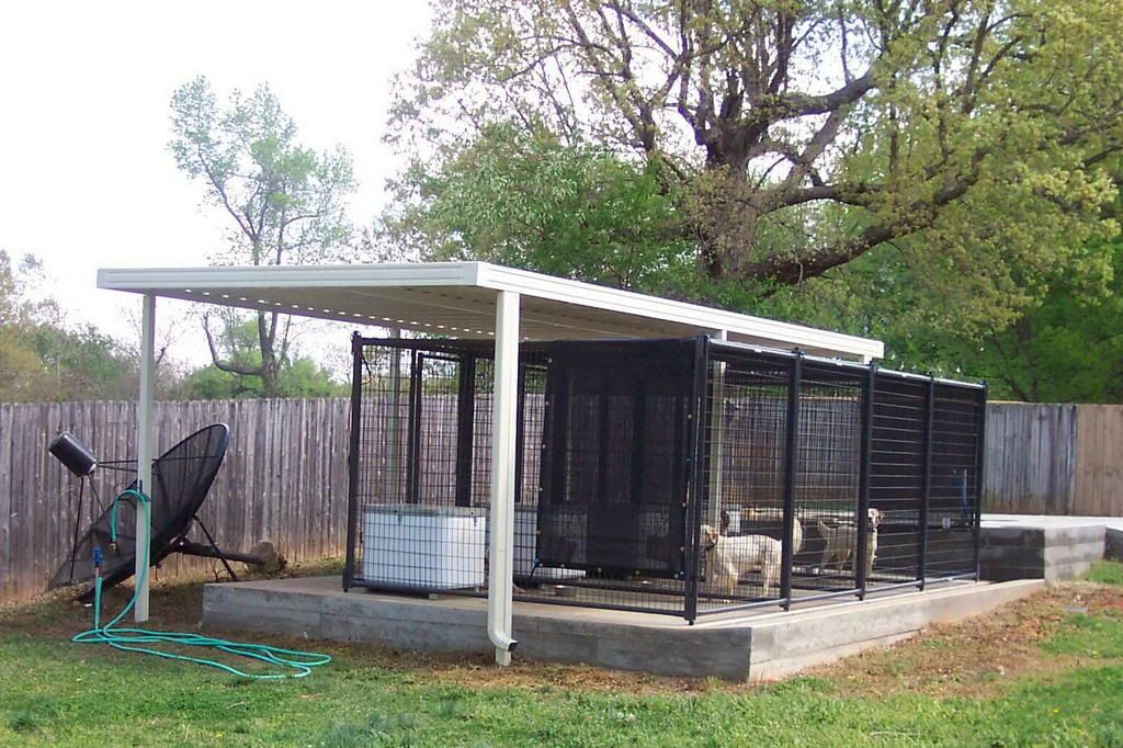 covered dog kennel