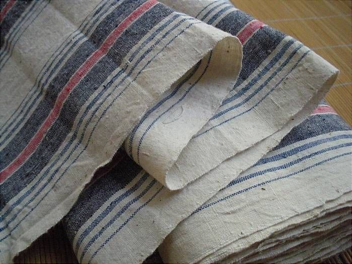 Antique Hand Woven Homespun Cotton Fabric Roll 4.5m/4.9 Yards  