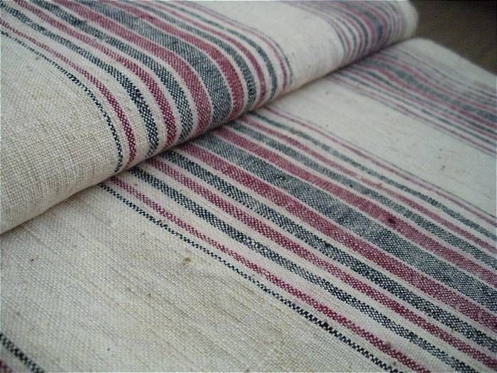 Antique Hand Woven Homespun Cotton Fabric Roll 3.2m/3.5 Yards  