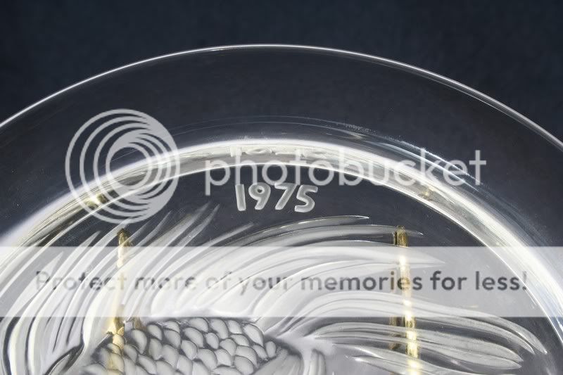 Lalique Annual Plate 1975 Two Koi Fish  