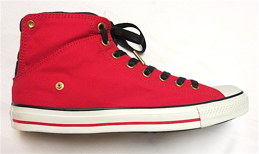 CONVERSE ~ Fold Down RED BLACK GOLD Padded Ankle HI TOP ALL STAR ...