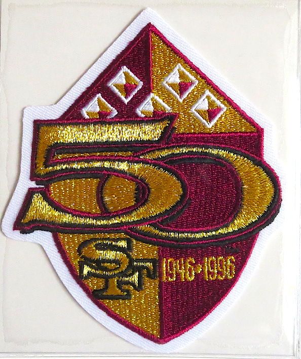 SAN FRANCISCO 49ERS ~ 50th ANNIVERSARY NFL PATCH STAT CARD Willabee ...