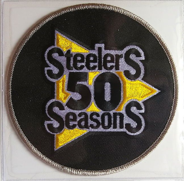 PITTSBURGH STEELERS ~ 50th ANNIVERSARY NFL TEAM PATCH Willabee & Ward ...