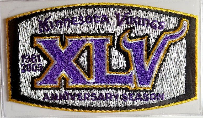 MINNESOTA VIKINGS 45th ANNIVERSARY NFL TEAM PATCH Willabee
