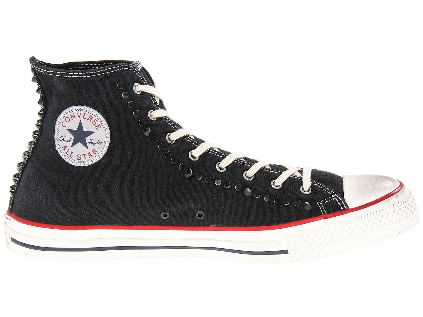 CONVERSE ~ Black CHUCK TAYLOR ALL STAR Hi Top SNEAKERS w/ SPIKES STUDS ...