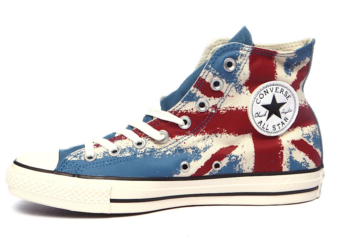 CONVERSE ~ High Top UNION JACK UK BRITISH FLAG All Star Chuck Taylor ...