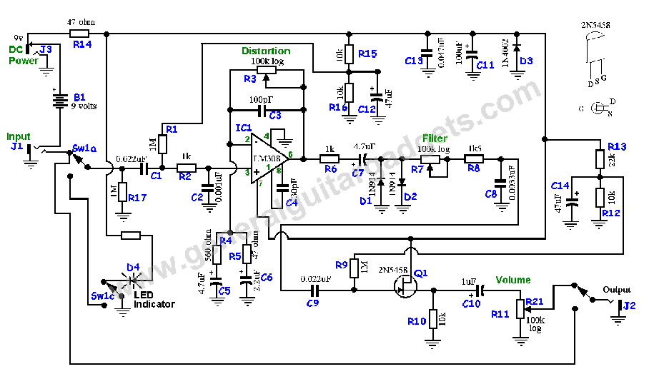 Proco Turbo Rat Schematic