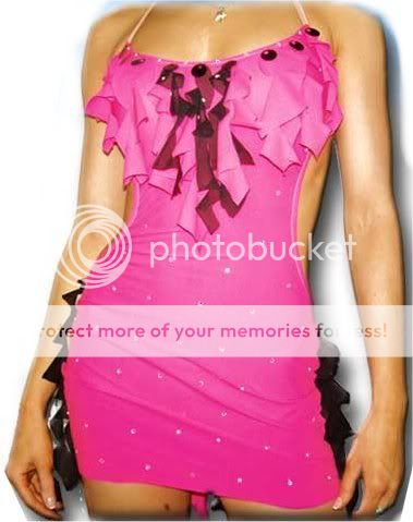 Latin Pink Competition Ballroom Dance Dress w/Swarovski  